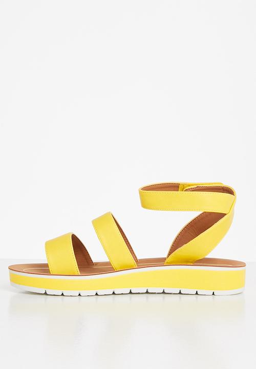 Plum - Belle ankle strap sandal - mustard