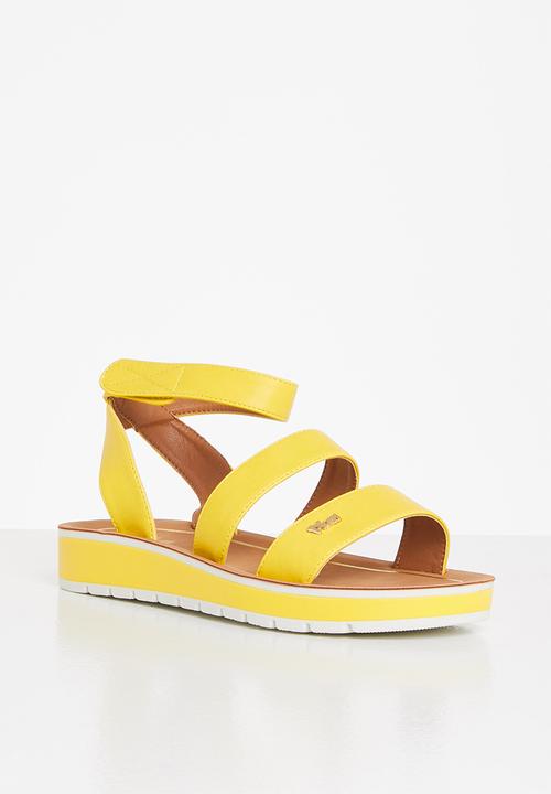 Plum - Belle ankle strap sandal - mustard