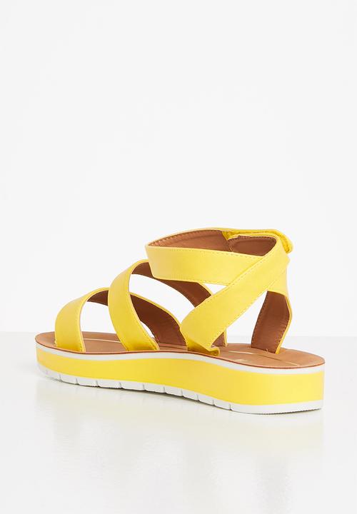 Plum - Belle ankle strap sandal - mustard