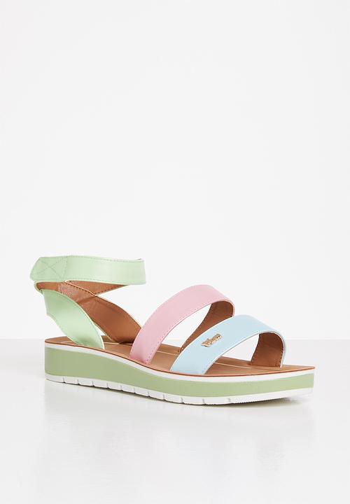 Plum - Belle ankle strap sandal - mint multi