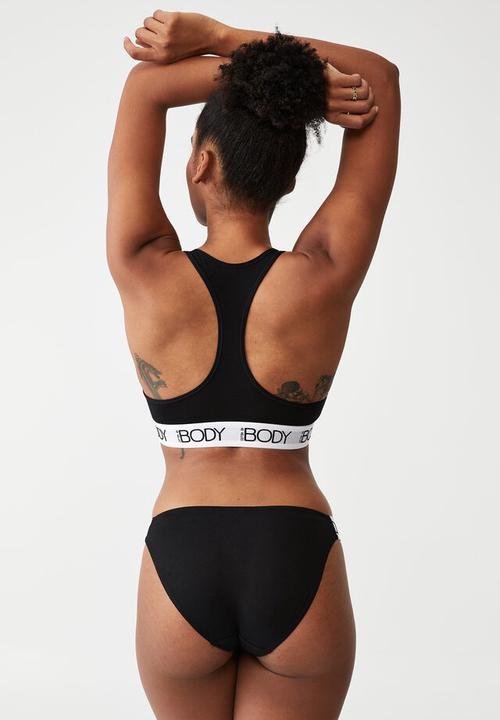 Cotton On - Body organic cotton racer crop - black