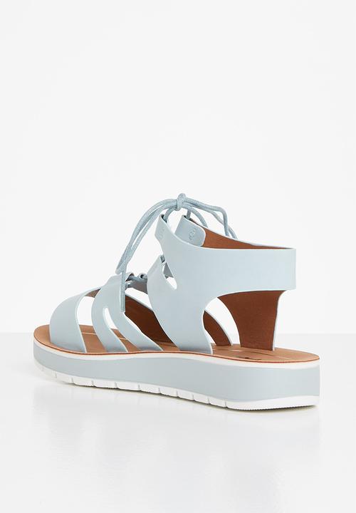 Plum - Ladonna strappy tie sandal - blue