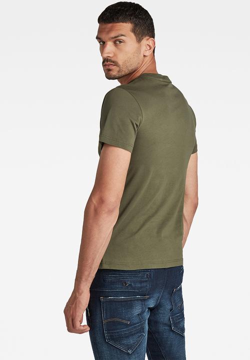 G-STAR - G-star r short sleeve T-shirt - dk bronze green