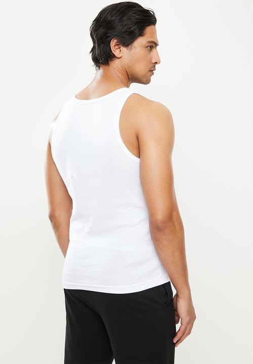POLO - Liam cotton vest 2 pack - white