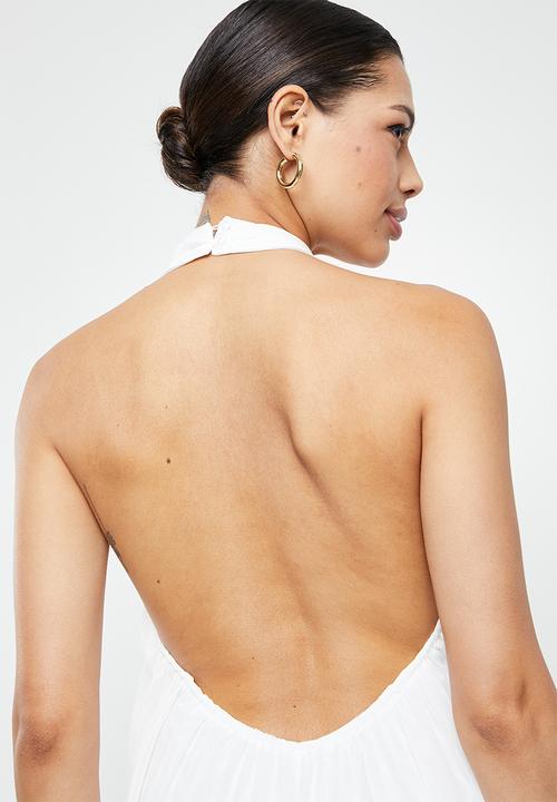 dailyfriday - Halter neck low back jumpsuit - white