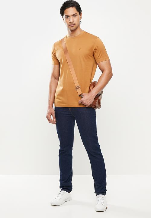 POLO - Harold mercerised tee - brown