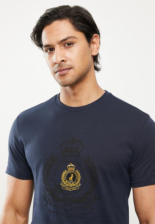 POLO - Robert crest badge ss tee - navy