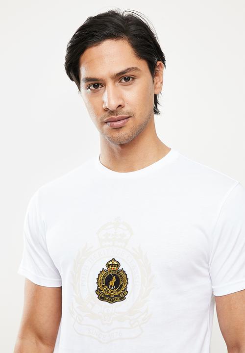 POLO - Robert crest badge tee - white