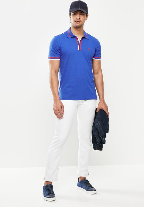 POLO - Omari ss golfer - cobalt