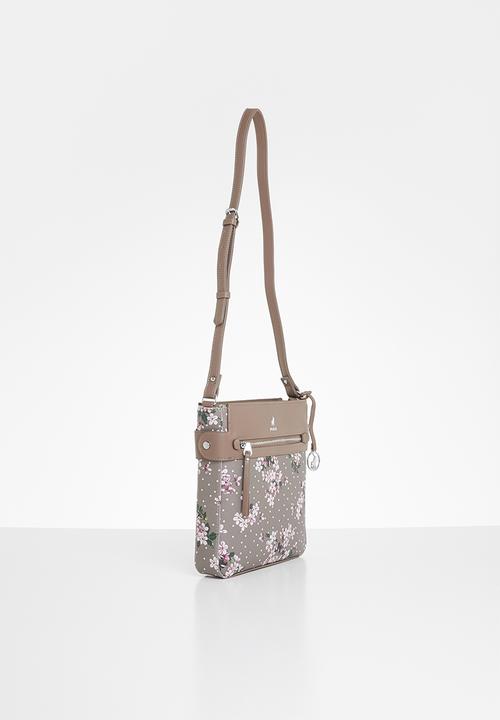 POLO - Polo floral crossbody - taupe