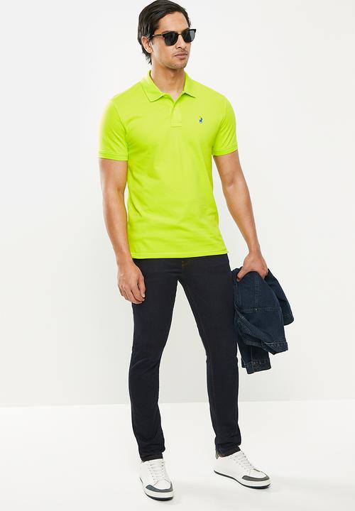 POLO - Carter pique short sleeve golfer - lime