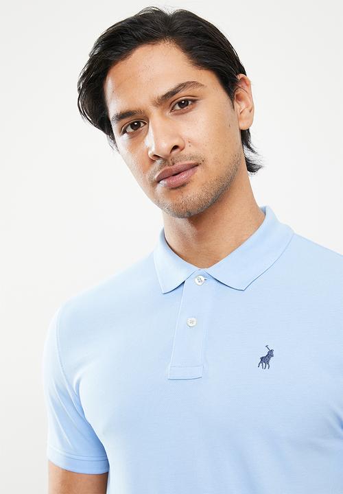 POLO - Carter pique short sleeve golfer - light blue