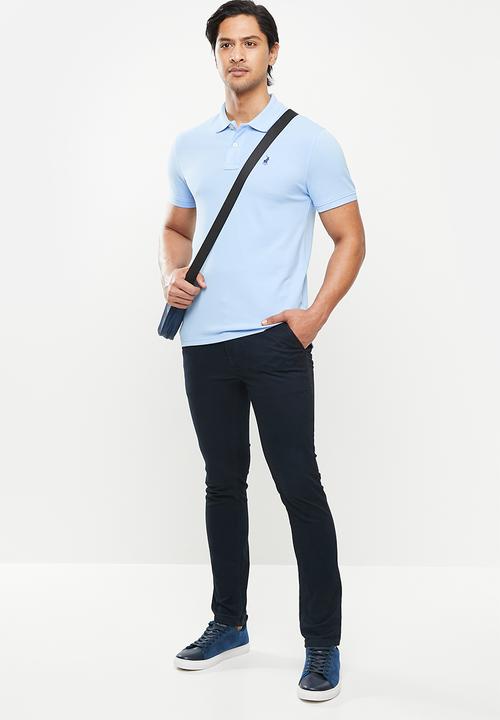 POLO - Carter pique short sleeve golfer - light blue