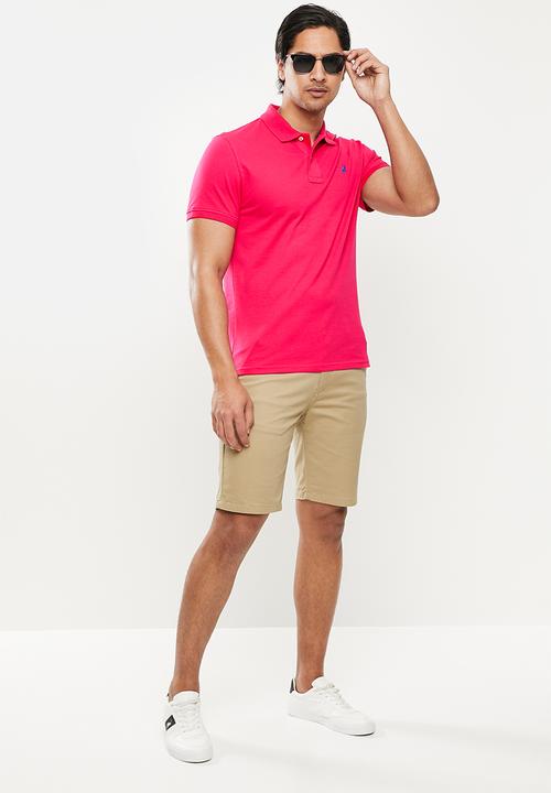 POLO - Carter pique short sleeve golfer - cerise