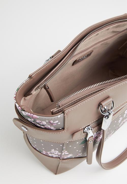 POLO - Polo floral tote - taupe