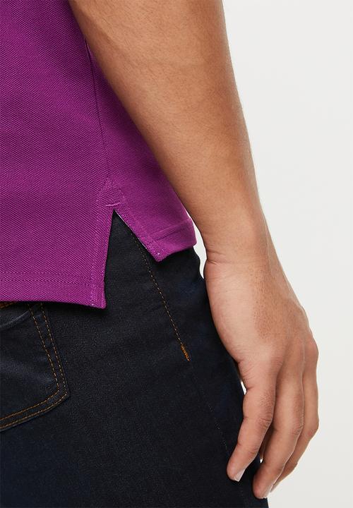 POLO - Carter pique short sleeve golfer - purple