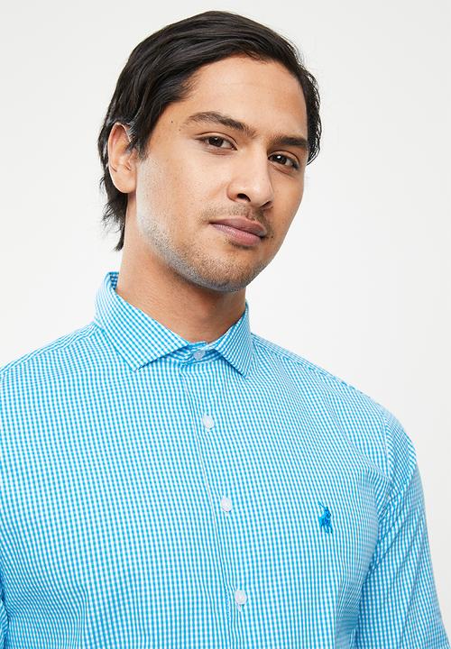 POLO - Christian gingham shirt - blue