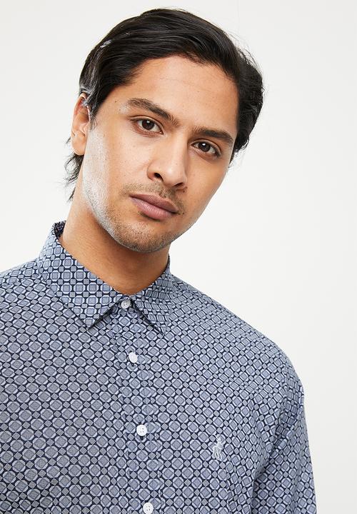 POLO - Akron printed shirt - navy