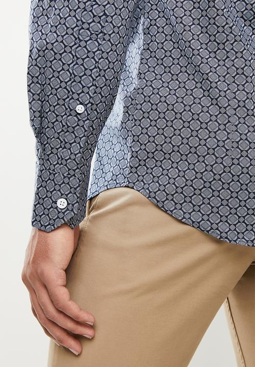 POLO - Akron printed shirt - navy