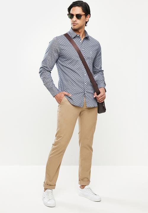 POLO - Akron printed shirt - navy