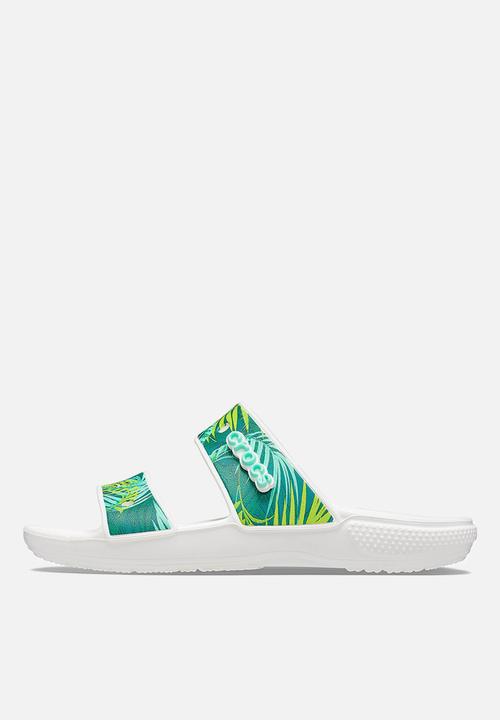 Crocs - Classic crocs tropical sandal - white & green