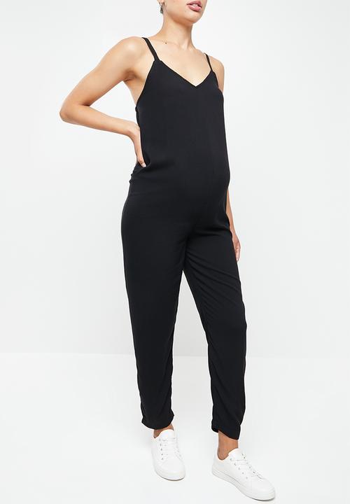 edit Maternity - Strappy easy fitting jumpsuit - black