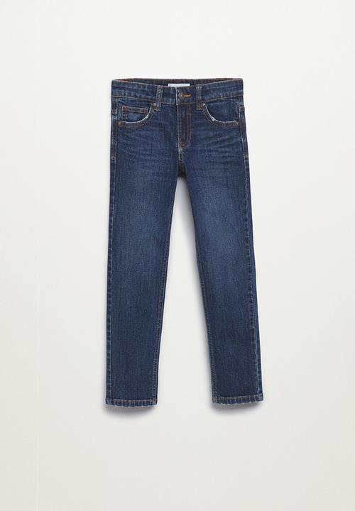 MANGO - Jean slim - open blue