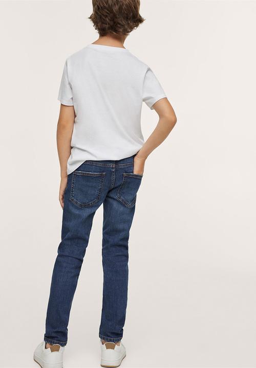 MANGO - Jean slim - open blue