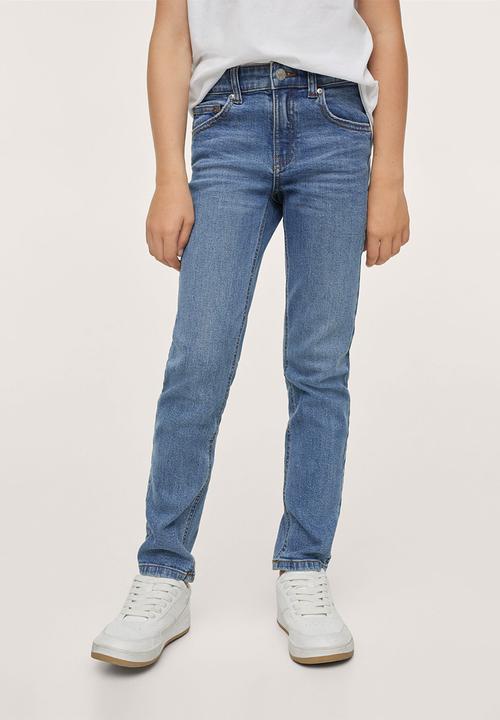 MANGO - Jeans slim - open blue