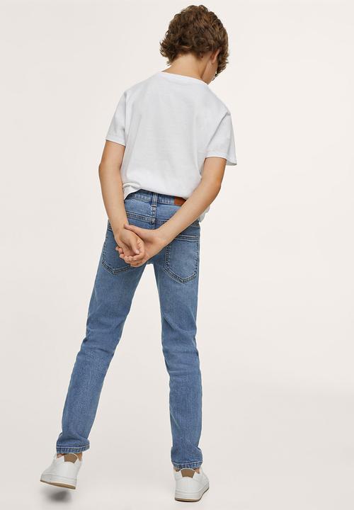 MANGO - Jeans slim - open blue
