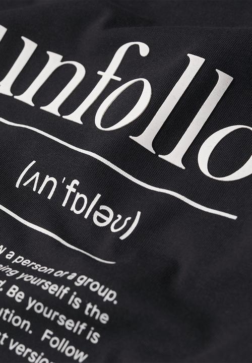 MANGO - T-shirt unfollow - black