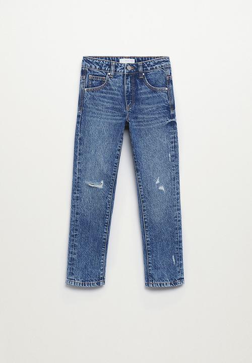MANGO - Jeans slim - open blue