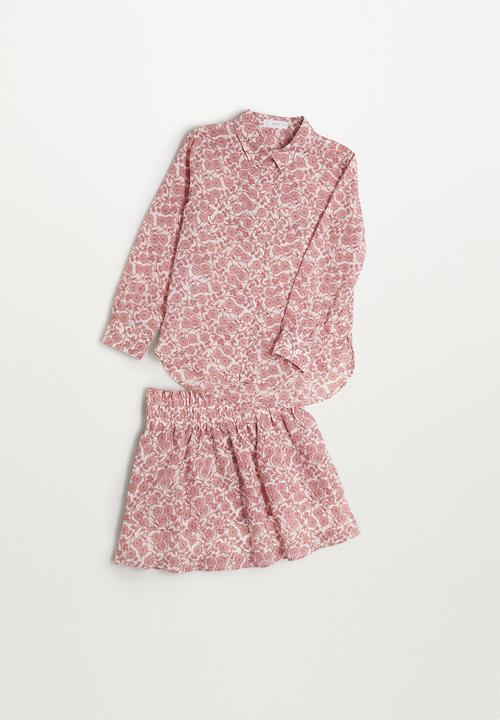 MANGO - Skirt korfu - natural white