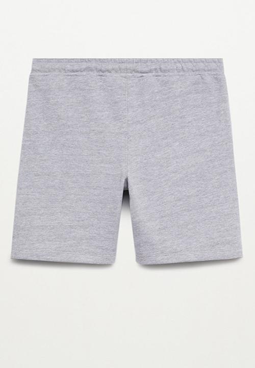 MANGO - Flecked knit bermuda shorts - grey