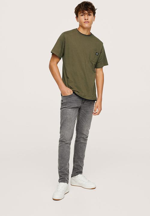 MANGO - T-shirt james - khaki