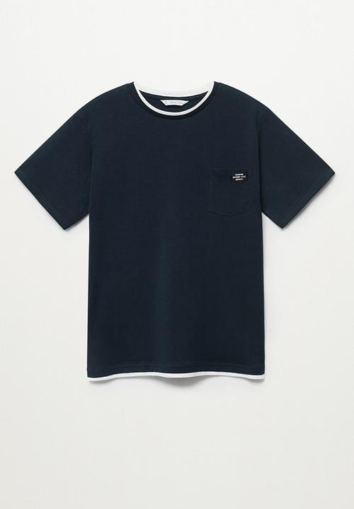 MANGO - T-shirt james - navy