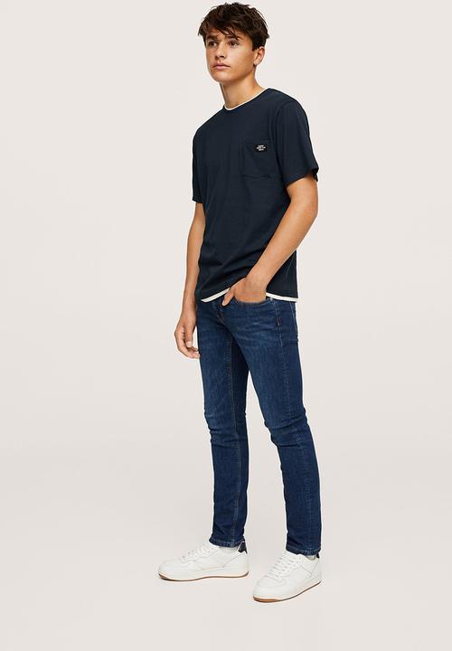 MANGO - T-shirt james - navy