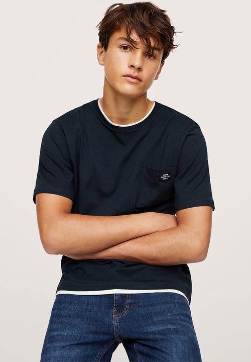 MANGO - T-shirt james - navy