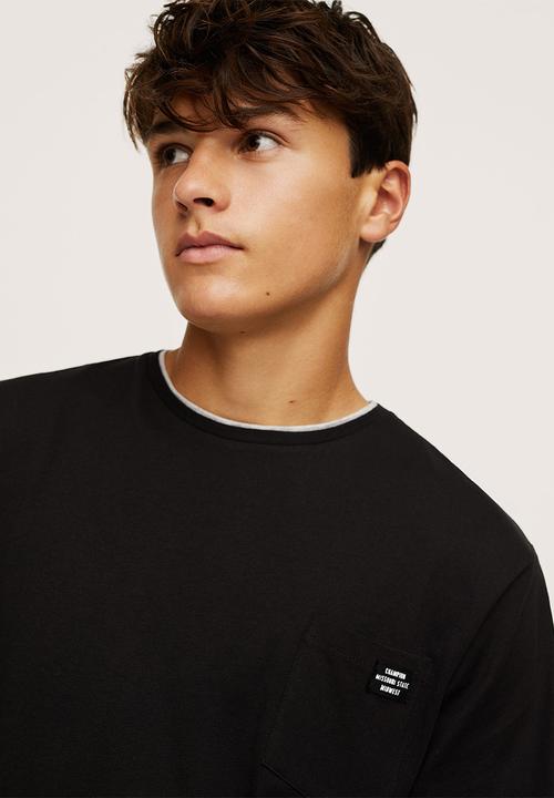 MANGO - T-shirt james - black