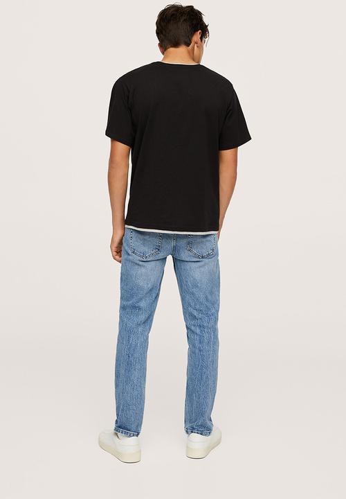 MANGO - T-shirt james - black