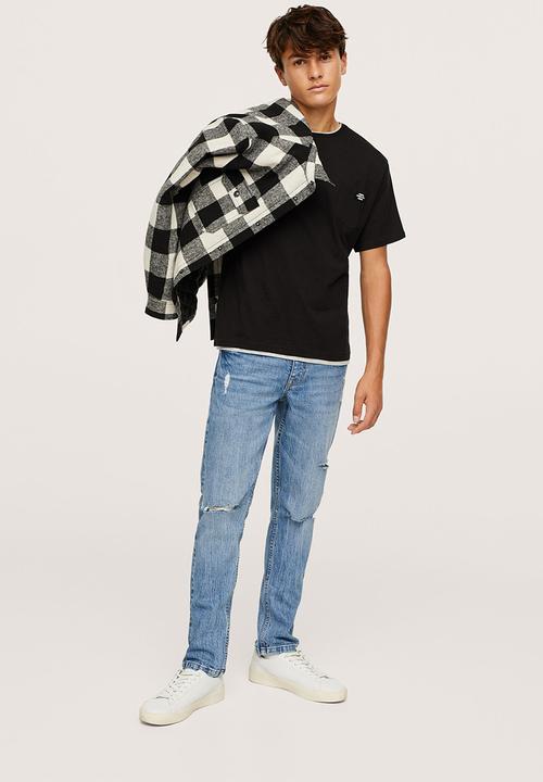 MANGO - T-shirt james - black