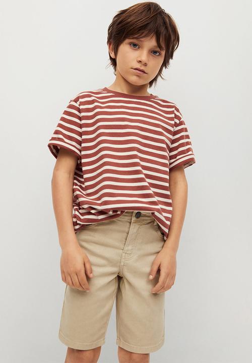 MANGO - Bermuda shorts perub - natural
