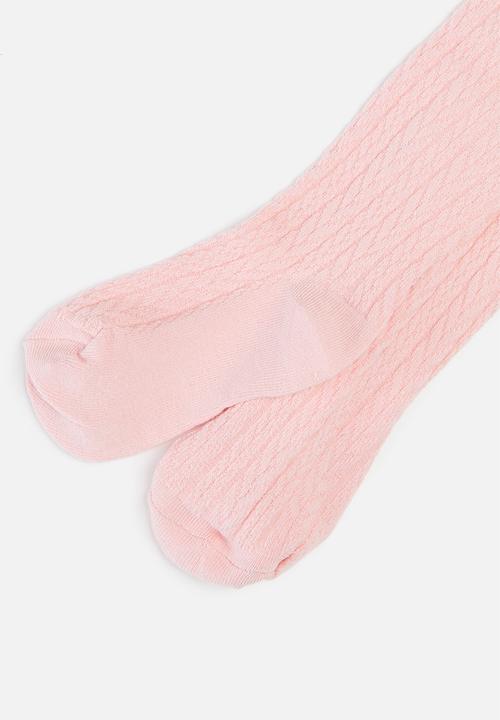 MINOTI - Cable knit tights - pink