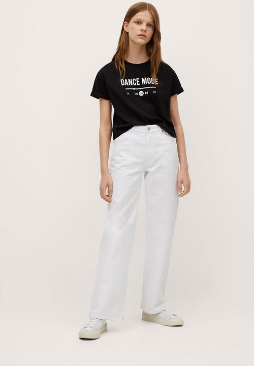 MANGO - T-shirt laura - black