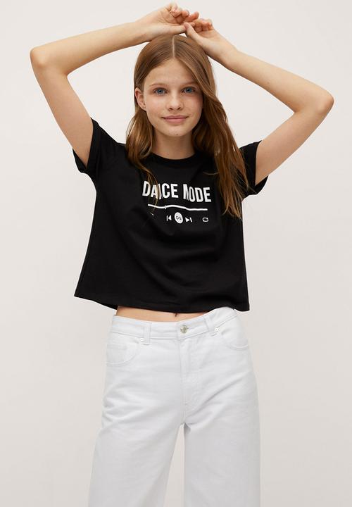 MANGO - T-shirt laura - black
