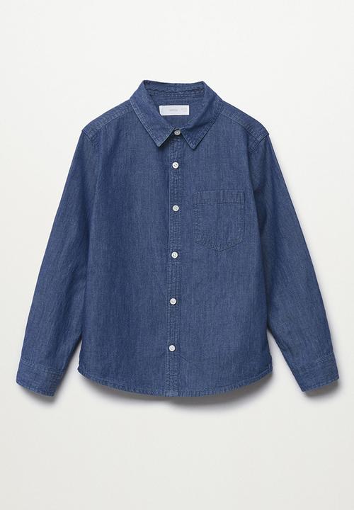 MANGO - Shirt daniel - open blue