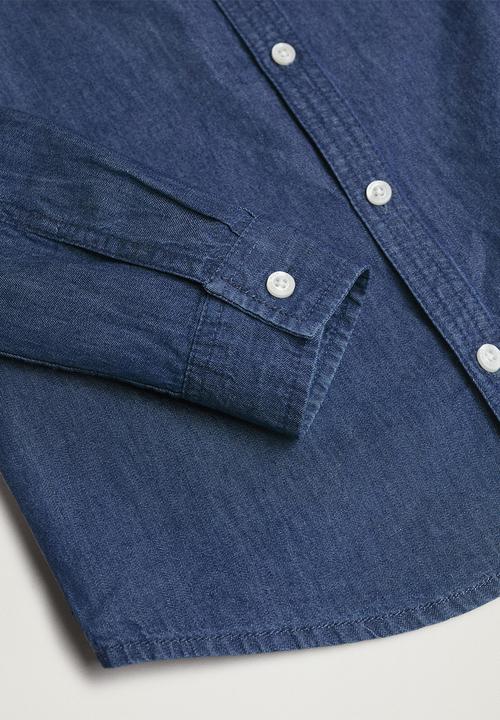 MANGO - Shirt daniel - open blue