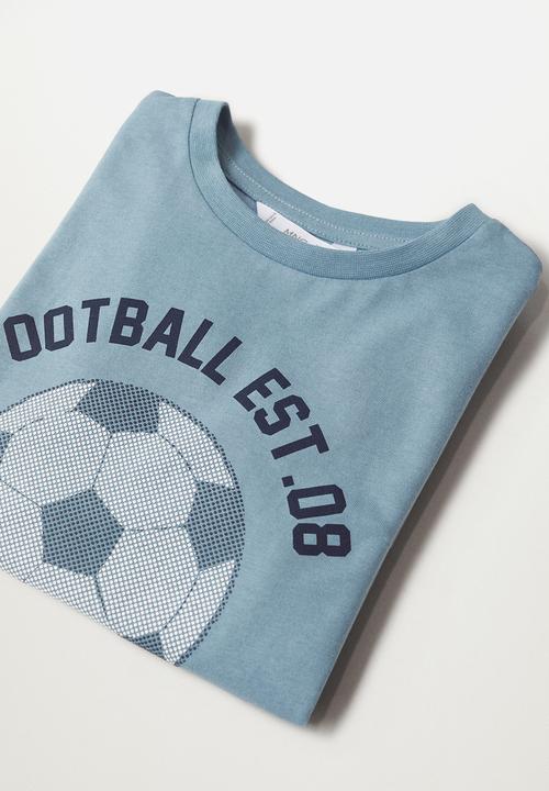 MANGO - T-shirt enjoy - medium blue