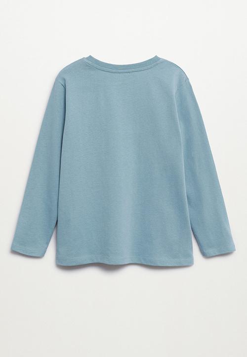 MANGO - T-shirt enjoy - medium blue