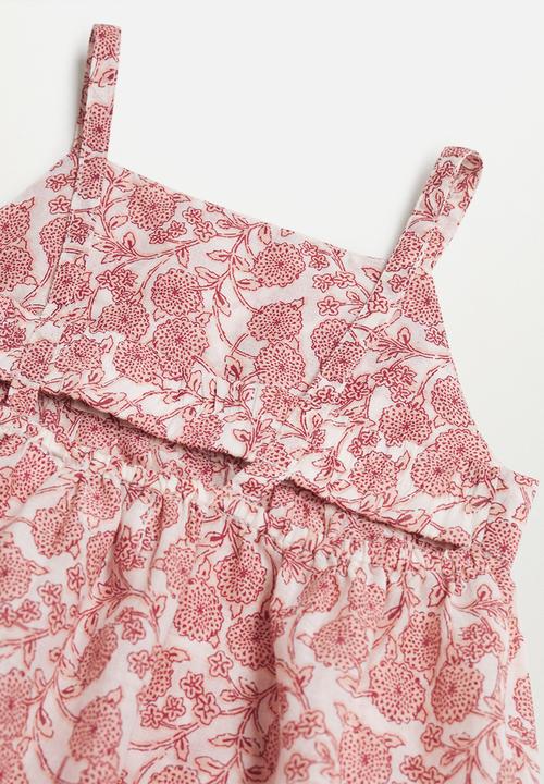 MANGO - Dress korfu - pink & white 